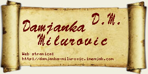 Damjanka Milurović vizit kartica